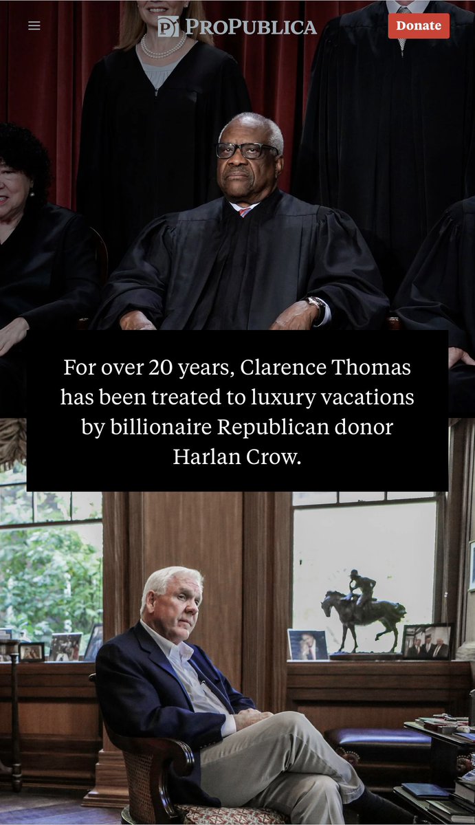 美最高法院大法官湯瑪斯（Clarence Thomas）。   圖：翻攝自twitter用戶「方舟子」