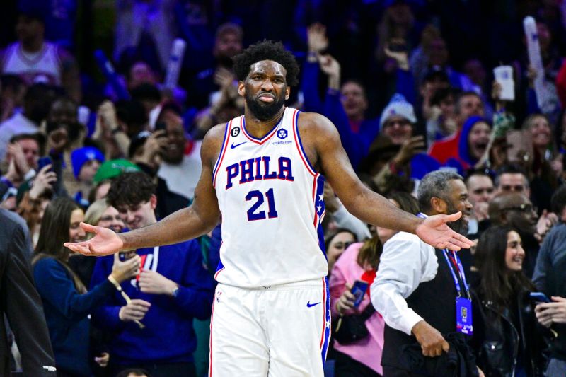 ▲費城76人明星中鋒Joel Embiid。（圖／美聯社／達志影像）   