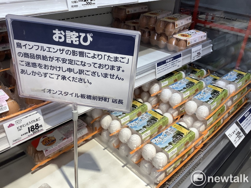 日本雖然因為禽流感而雞蛋批發價大漲，但超市還是維持10顆300日圓以下的售價。 圖：劉黎兒攝