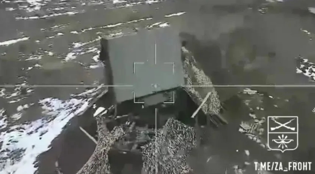 俄軍無人機拍到烏軍3D相控陣雷達位置。   圖 : 翻攝自俄軍 Telegram