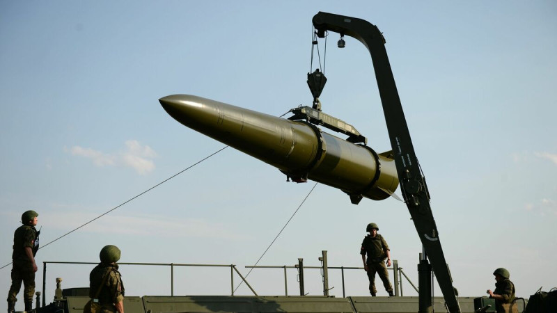 俄軍的「伊斯坎德爾」飛彈。   圖：翻攝Sputnik網頁