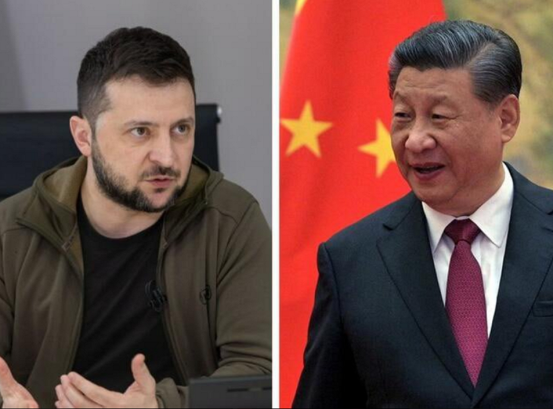 近期中國領導人習近平與烏克蘭總統澤倫斯基展開對話，引起各界關注。   圖：翻攝自 NiKITa ꑭ 推特 