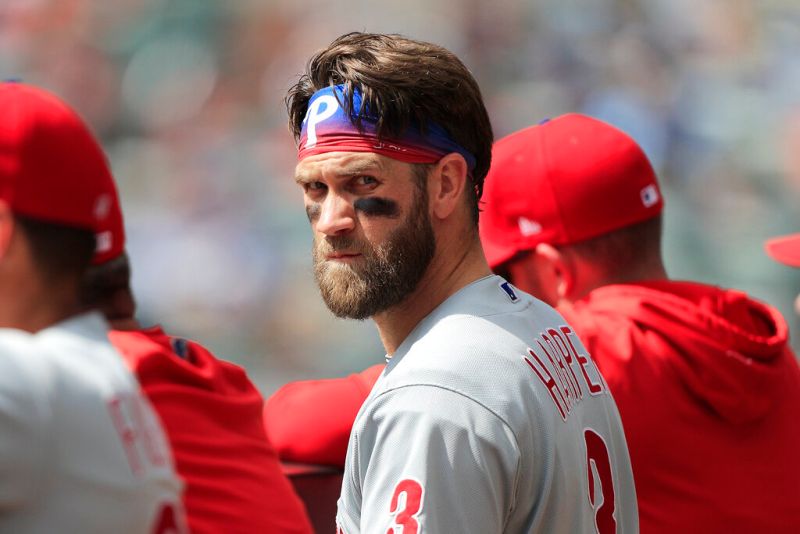 費城人主砲Bryce Harper。   圖／美聯社／達志影像