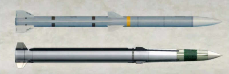 AIM-120（上）AIM-260（下）外形尺寸基本相同，可 AIM-260 射程將高達 260 到 300 公里，遠勝 AIM-120 最大射程 160 公里。   圖：翻攝自河東三叔