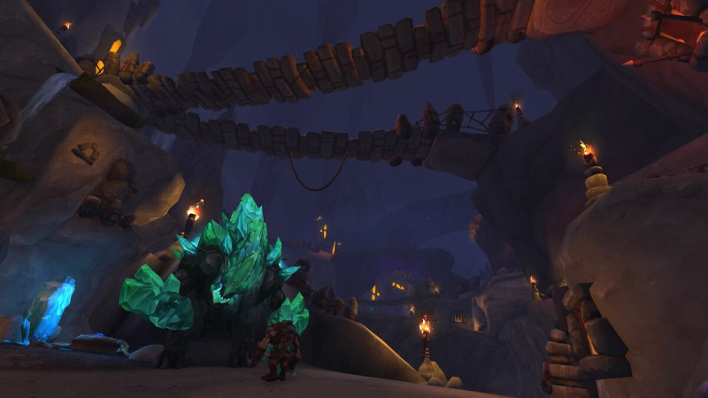 在神秘的扎拉萊克地下洞窟中面對危險事物與追擊敵人時鼓起勇氣，並繼續探索巨龍群島   圖：動視暴雪/提供