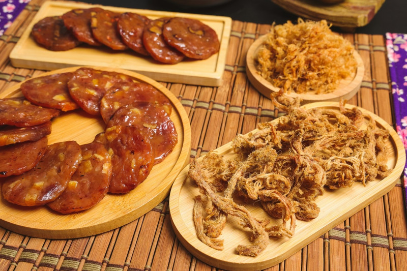 霽月肉鬆肉乾總鋪突破傳統技術研發健康肉乾，祭出全品項8折優惠。   圖：新北市經發局提供