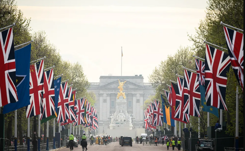 當地時間 2023 年 5 月 4 日，英國倫敦，白金漢宮。   圖：翻攝自人民視覺