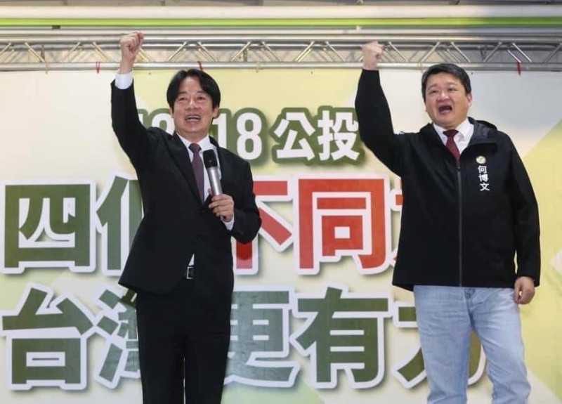 何博文公開宣示：為了這個國家、為了更美好未來，會和賴清德主席、一起打贏總統、立委選戰，全力守護台灣的民主繁榮！   圖：何博文提供