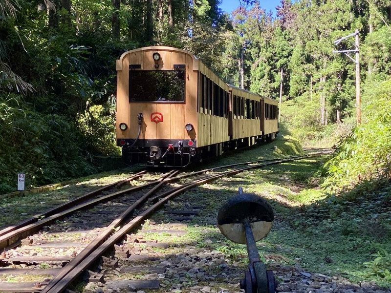 福森號列車擁有6輛檜木車廂，選用國產紅檜與台灣扁柏打造而成。   圖：取自阿里山林業鐵路及文化資產管理處臉書