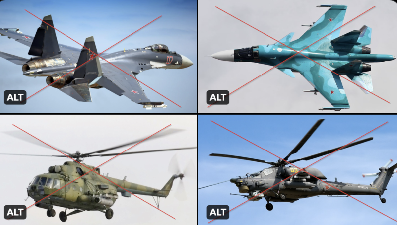 有俄媒報導，俄軍 4 架主力戰機與直升機於同日被擊落，其中更包含先進的蘇式戰鬥機。   圖 ：翻攝自推特用戶《Tendar>》