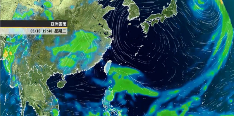 天氣風險公司分析師林孝儒表示，目前華南雲系影響下，南台灣仍有些陰沉，而午後山區也有些局部短暫陣雨。   圖：翻攝自天氣風險公司臉書
