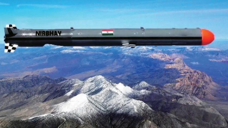 印軍即將量產的兩種巡航導彈是印度國產「無畏」遠程全天候亞音速巡航導彈的衍生型號，目前正在與發射系統進行整合。圖為「無畏」遠程巡航導彈   圖：翻攝自環球網