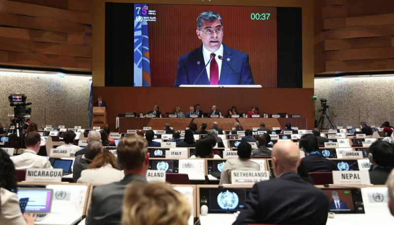 多國代表在第76屆世界衛生大會（WHA）第二天會議上發表挺台言論。   圖：取自Xavier Becerra Twitter