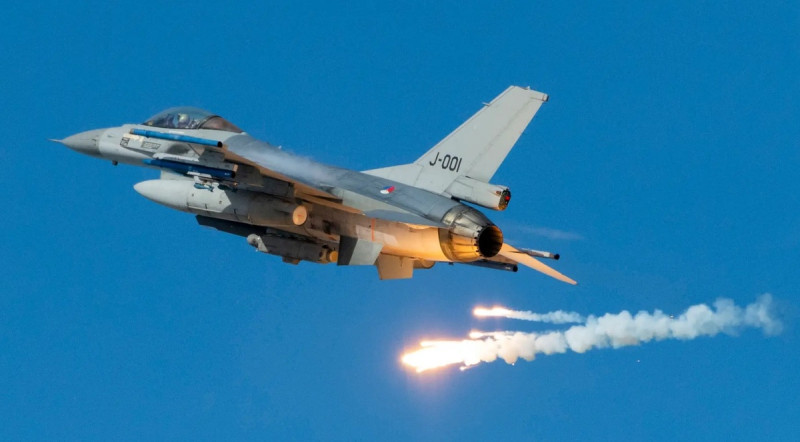 荷蘭空軍F-16戰機。   圖：翻攝Royal Netherlands Air Force