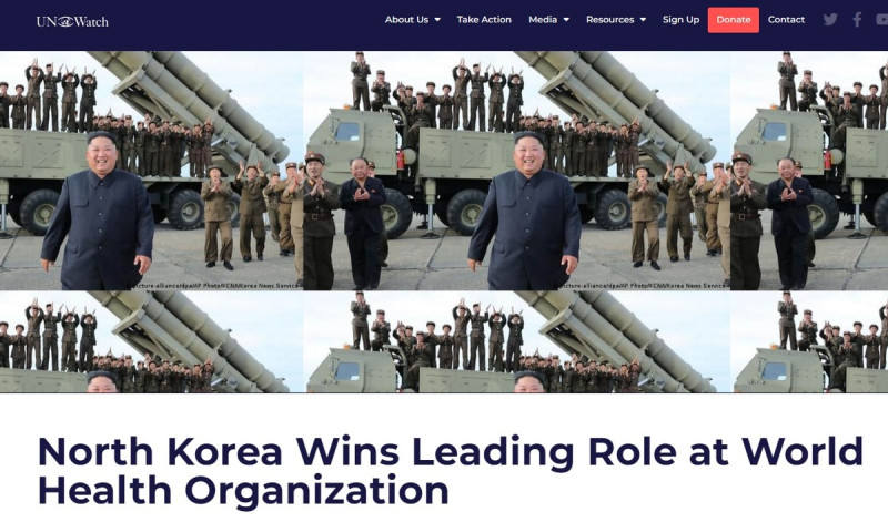 聯合國觀察組織發布訊息，指朝鮮已當選為WHO執行委員會成員，朝鮮現任最高領導人金正恩將影響世衛組織的機構、政策與任命。   圖：翻攝自聯合國觀察組織