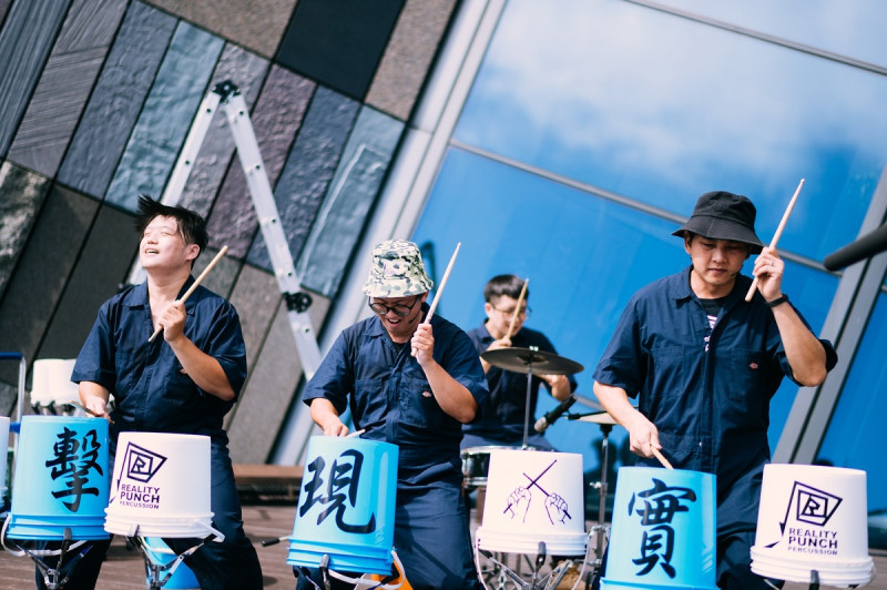 2023新北市鼓藝節將於6月17日在蘆洲忠義廟前廣場演出   圖：重擊現實打擊樂團提供
