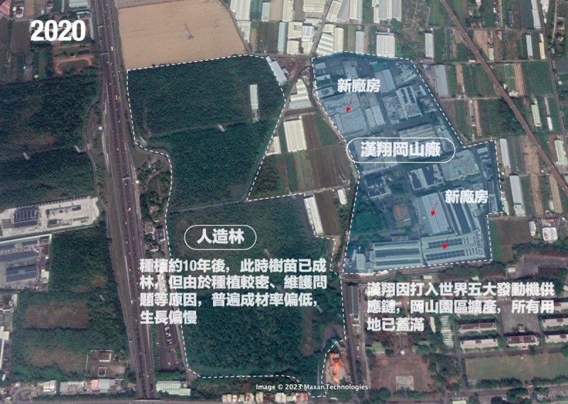 漢翔發動機科技產業園區預定地點空拍圖。   圖：翻攝「高雄好過日」臉書粉專