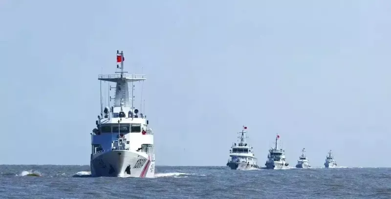 中國海警船隻。   圖：《騰訊網》用戶「鋒芒FM」