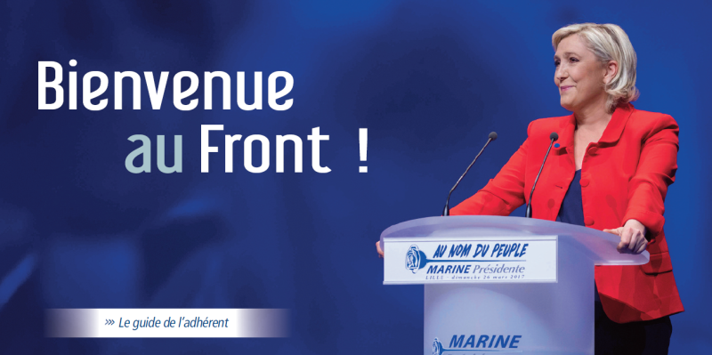 法國「國民陣線」領袖勒龐承認，法國人並沒有準備好要面臨退出歐元等金融革命。   圖：翻攝國民陣線官網