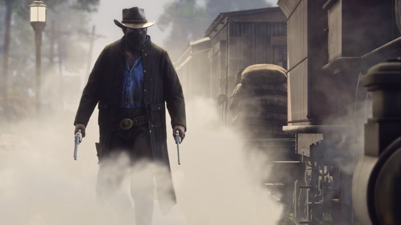 Rockstar Games提供了本次《碧血狂殺2》的部分遊戲畫面，而擷取平台是PS4與XBox One。   圖：Rockstar Games／提供