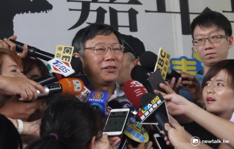 臺北市長柯文哲表示，一定要嚴辦製造仇恨的人。   圖：鍾孟軒/攝