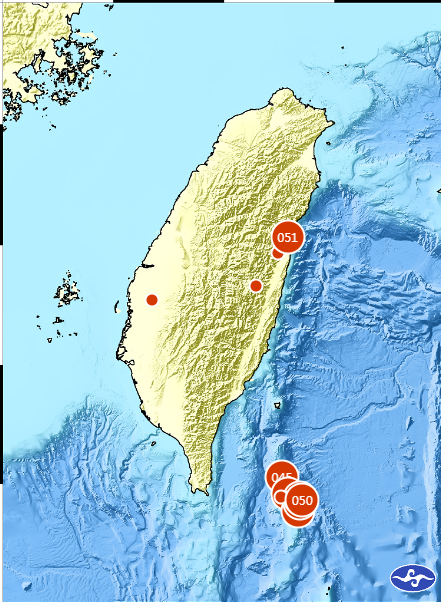 近期東部外海地震頻繁，中央氣象局地震中心主任前郭鎧紋指出，花蓮外海曾發生規模8的地震，因此該處仍存在發生8.0強震的地質條件。對此，中央氣象局回應，尊重外界說法。   圖：翻攝自中央氣象局官網