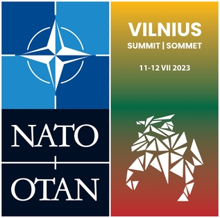 維爾紐斯峰會官方Logo。   圖：翻攝自北約官方網站
