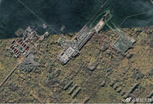 俄國「沃羅涅日- 45」核基地的衛星空拍圖。   圖 : 翻攝自微博/軍武大狼