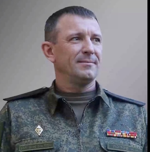 俄羅斯空軍第 58 聯合軍少將伊萬 · 波波夫（Ivan Popov）因彙報戰場實況而遭解職。 圖：翻攝自推特