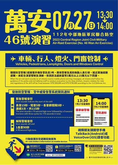 萬安46號演習期間，台中捷運全線正常營運。   圖：台中捷運公司／提供