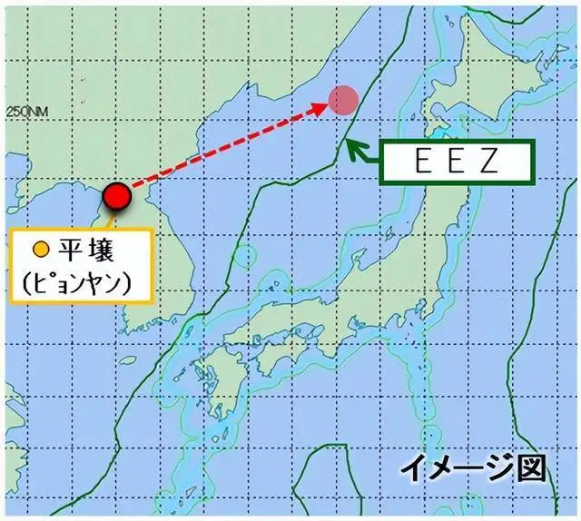 「火星砲-18」，最後準確落在了日本海目標水域——距離日本北海道奧尻島以西大約270公里的公海內。   圖：翻攝自第一軍情