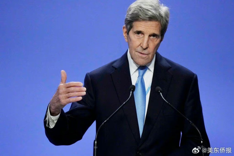 美國氣候特使凱瑞（John Kerry）今（16）日抵達中國，將就中美雙方合作應對氣候變化深入交換意見。   圖:翻攝自微博