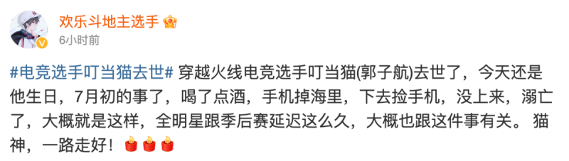 有網友表示，叮噹貓的死因是「喝醉後撿掉在海裡的手機」。   圖：翻攝自微博