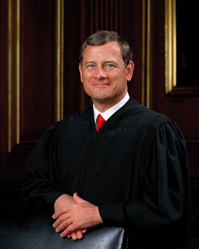 聯邦最高法院保守派首席大法官羅勃茲（John Roberts）罕見的反對同為保守派阿拉巴馬州政府的決定。   圖：翻攝自維基百科