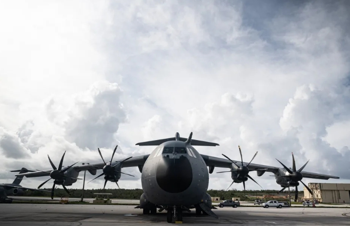 英軍 A400M 運輸機支援「機動衛士23」聯合軍演。   圖 : 翻攝自 DVIDS 網站