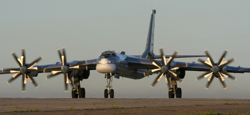 俄軍現役的 Tu-95MS 可攜帶 Kh-55 系列飛彈。   圖：翻攝自維基百科