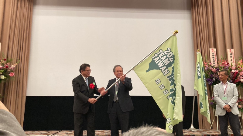 賴清德總統競選辦公室總幹事潘孟安代表出席「全日本賴清德後援會」成立大會。   圖：賴清德總統競選辦公室