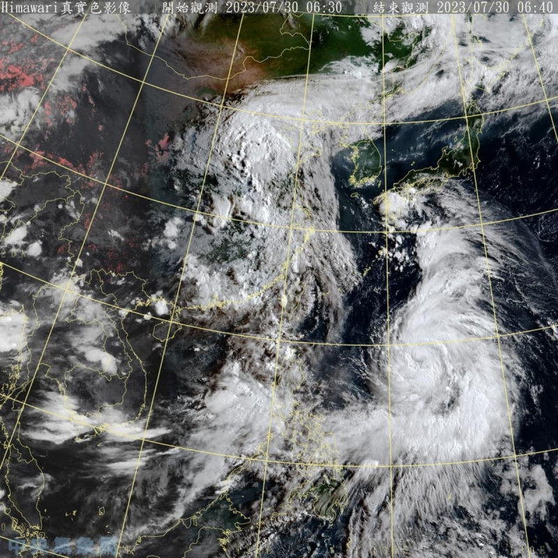 中央氣象局前局長鄭明典在臉書表示，卡努颱風旋起來了。   圖/鄭明典臉書