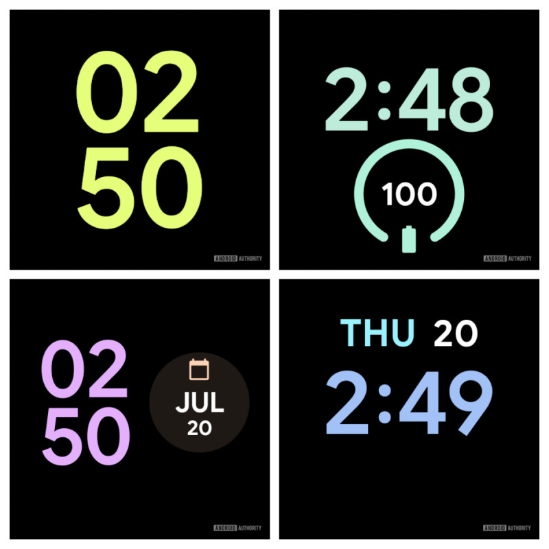 目前第二代Pixel Watch共有多達19款全新設計的錶面曝光。   圖：取自外媒《Android Authority》
