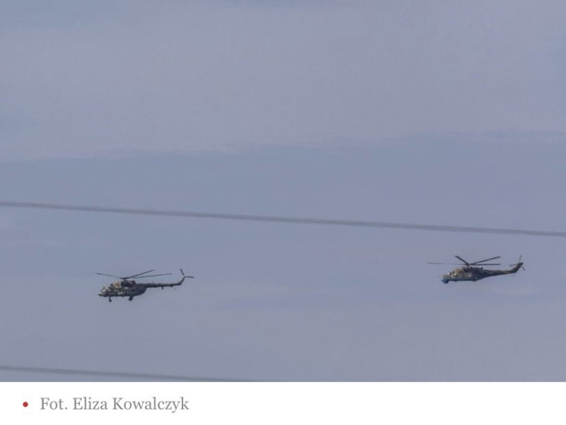 波蘭國防部表示，當地時間 8 月 1 日，發現兩架白俄羅斯直升機在白俄羅斯與波蘭邊境訓練時，侵犯了波蘭領空。   圖 : 翻攝自推特