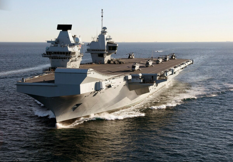 英國伊莉莎白女王號航空母艦（HMS Queen Elizabeth）。 圖：翻攝自維基百科
