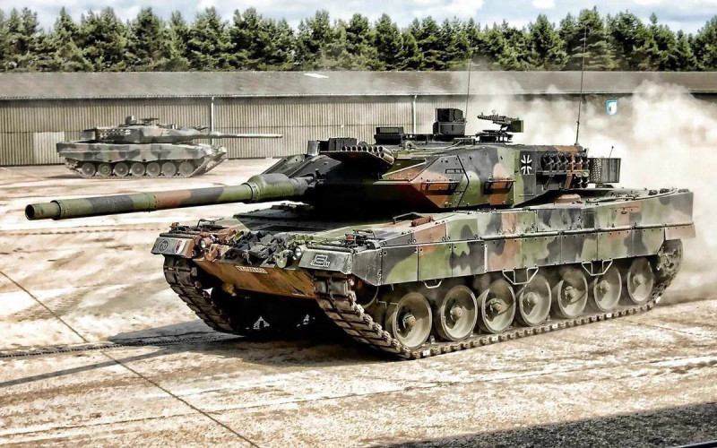 Leopard 2A6 坦克。   圖：翻攝自推特「@Azovsouth」