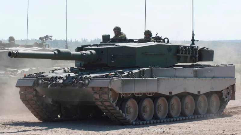 Leopard 2A4 坦克。   圖：翻攝自推特「@ukraine_map」