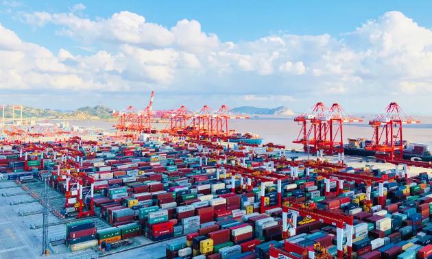 中國海關總署公布數據，7月出口同比衰退14.5%，創2020年3月以來最低數值。   圖：翻攝陸網/中國港口集裝箱網(資料照片)