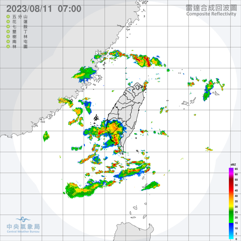 南部民眾今天要持續留意較大雨勢出現，尤其沿海地區；嘉義以北的中北部地區，還有東半部地區，則要持續留意白天熱對流發展帶來的降雨。   圖：中央氣象局／提供