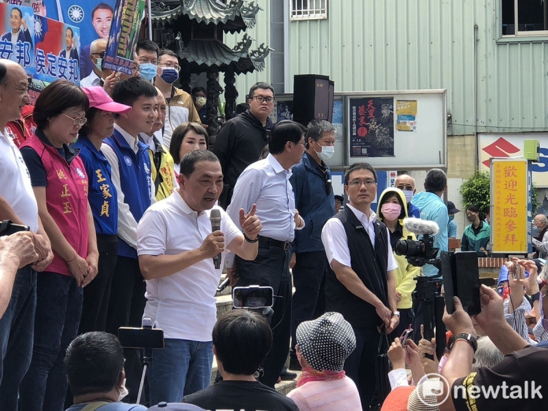 國民黨總統參選人侯友宜今（12）日到台南舉行「廟口開講」活動，提起當年與惡徒陳進興面對面交手的驚險過程。   圖：黃博郎／攝（資料照）