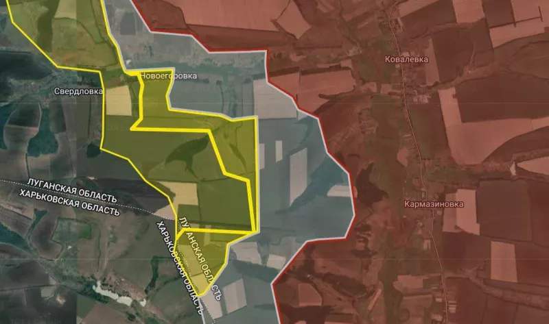 烏軍在盧甘斯克地區取得進展，在斯瓦托夫(Svatove)方向奪下多個俄軍陣地   圖：翻攝自X／@StaVlb