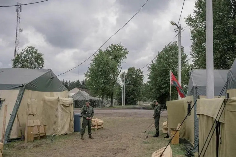 瓦格納位於白俄羅斯的一處營地。   圖：翻攝自騰訊網