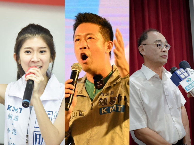李明璇、鍾易仲、黃柏霖(左至右)痛批政府把高雄人當二等公民。   圖：國民黨高雄市黨部提供