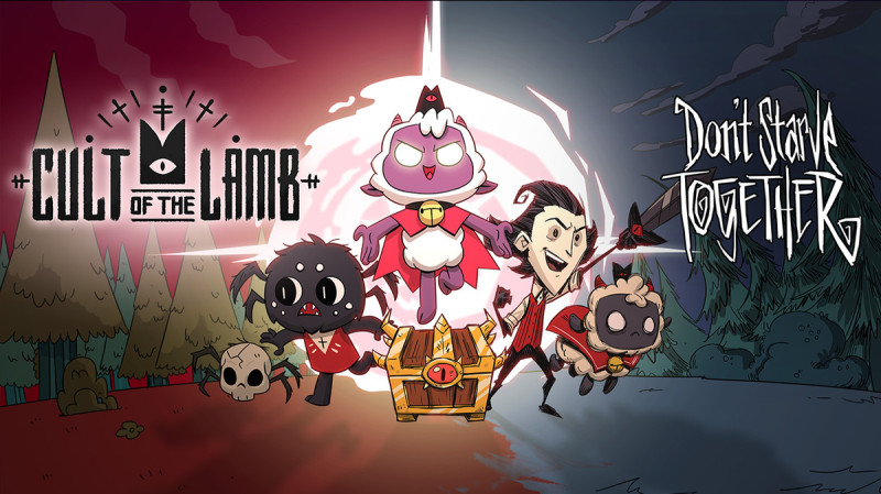 最萌邪教養成《進擊羔羊傳說 Cult of the Lamb》攜手生存遊戲《饑荒連機版 Don’t Starve Together》歡慶周年   圖：Devolver Digital/提供